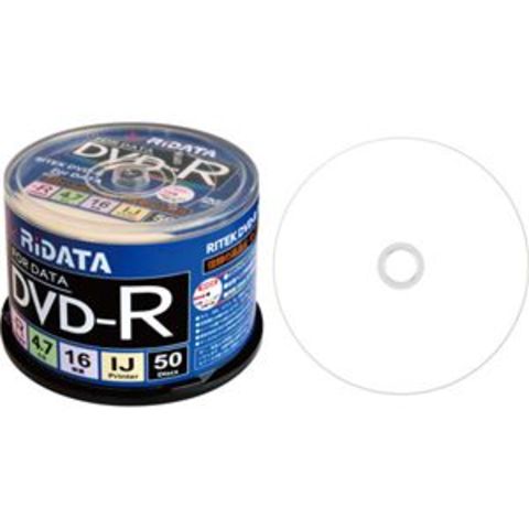 業務用 まとめ買い RiDATA データ用DVD-R4.7GB 1-16倍速 ホワイトワイドプリンタブル スピンドルケース  D-R16X47G.PW50SP B1パック(50枚) 【×10セット】 パソコン 周辺機器【同梱不可】【代引不可】[▲][TP]