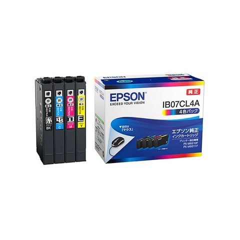 エプソン(EPSON) 【純正】 インクパック 4色パック(ブラック、シアン、マゼンタ、イエロー) IB07CL4A  【代引不可】【同梱不可】[▲][TP]