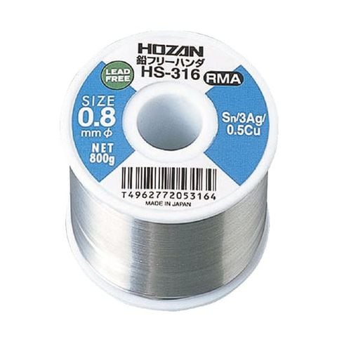 HOZAN HS-317 鉛フリーハンダ （SN-AG・1.0MM・800G）-