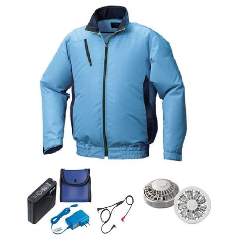 KU9054F 空調服 R ポリエステル製 フルハーネス対応 ダークブルー 3L