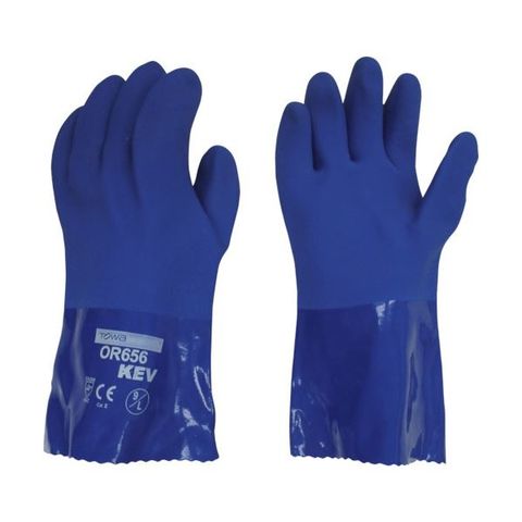 東和コーポレーション 耐油ビニスターKEV 9/L ブルー OR656-9 1袋(12双) 手袋 グローブ 【代引不可】 【同梱不可】[▲][TP]