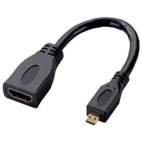 まとめ買い エレコム マイクロHDMI-HDMI変換アダプタ AD-HDAD2BK【×5