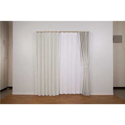 遮光カーテン 幅150cm×丈115cm 1枚 ベージュ 2級遮光 洗える 日本製