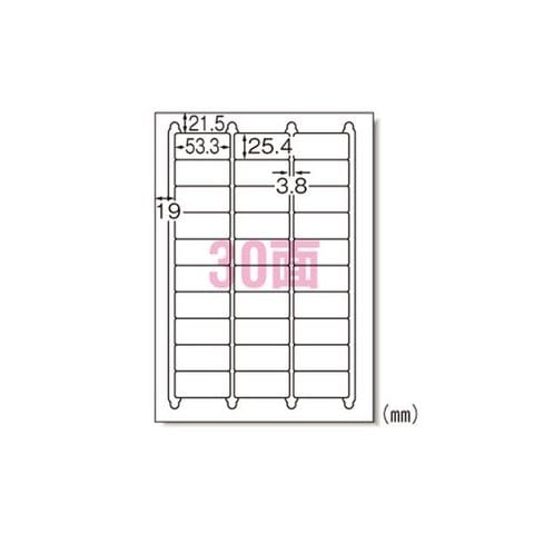 レーザープリンタラベル 30面 100シート 31146 【同梱不可】【代引不可】[▲][TP]