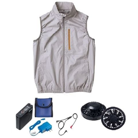 KU92100 空調服 R 綿・ポリ混紡 フルハーネス仕様 FAN2200BR・RD9261