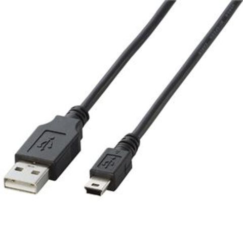 業務用 まとめ買い エレコム USB2.0ケーブル(A)オス-mini(B)オス ブラック 1.0m U2C-M10BK 1本【×5セット】 パソコン  周辺機器 ケーブル【同梱不可】【代引不可】[▲][TP]