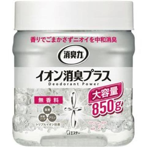 まとめ買い エステー 消臭力 クリアビーズイオン消臭プラス 無香料 大容量本体 850g 1個【×10セット】 【同梱不可】【代引不可】[▲][TP]