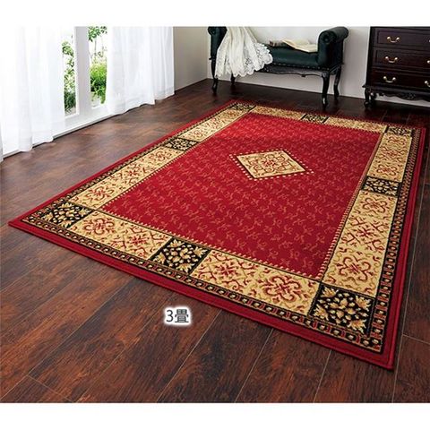 カーペット 絨毯 3畳 約160×235cm ダイヤブラウン 抗菌 防臭 消臭