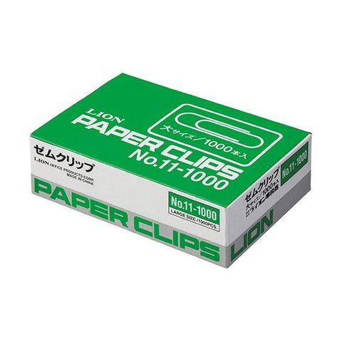 まとめ買い ライオン事務器 ゼムクリップ 大 28mm No.11-1000 1箱(1000本) 【×5セット】 【同梱不可】【代引不可】[▲][TP]