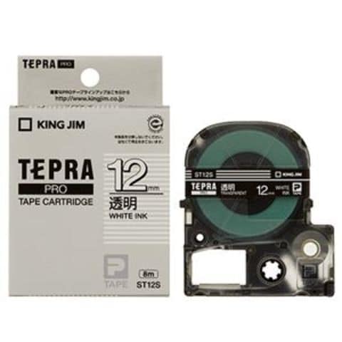 まとめ買い キングジム テプラ PRO テープカートリッジ 12mm 透明／白