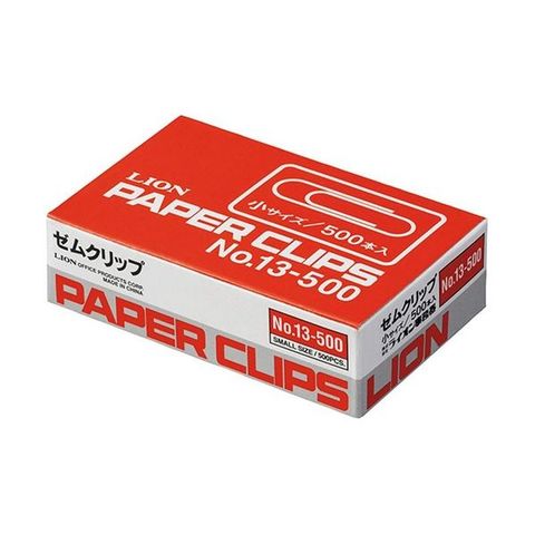 まとめ買い ライオン事務器 ゼムクリップ 小 23mm No.13-500 1箱(500本