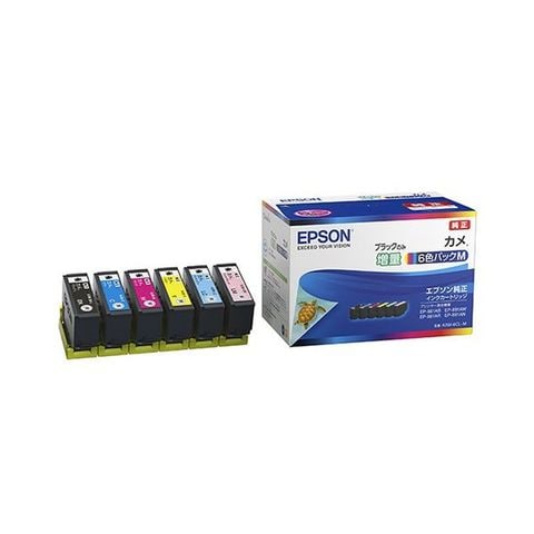 EPSON(エプソン)純正 インクカートリッジ カメ 6色パック M KAM-6CL-M 【同梱不可】【代引不可】[▲][TP]