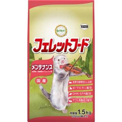 まとめ買い 動物村 フェレットフード メンテナンス 1.5kg(250g×6袋 ...