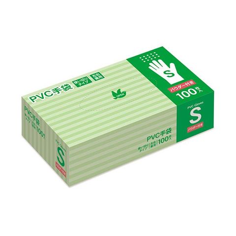 まとめ買い 業務用 PVC手袋 パウダー付き S1箱(100枚)【×20セット】 【同梱不可】【代引不可】[▲][TP]