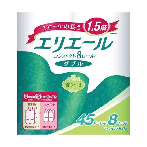 まとめ買い 大王製紙 吸水力が2倍のトイレットペーパー12ロール×6P