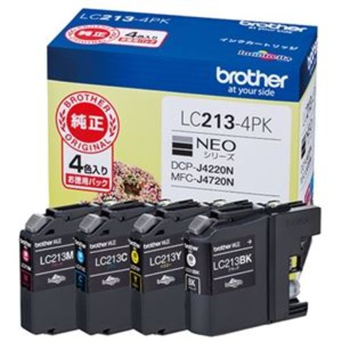 ブラザー インクカートリッジ LC213-4PK パソコン 周辺機器 プリンター【同梱不可】【代引不可】[▲][TP]