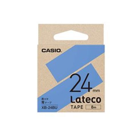 まとめ買い カシオ ラベルライター Lateco専用詰替用テープ 青に黒文字 24mm 【×3セット】 【同梱不可】【代引不可】[▲][TP]