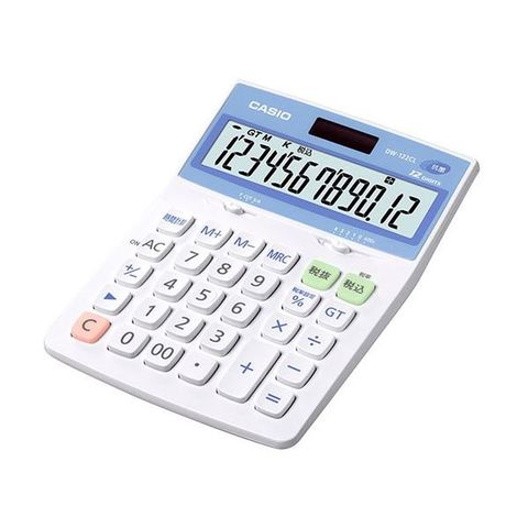 カシオ計算機 CASIO 抗菌電卓 デスクタイプ12桁 DW-122CL-N 【同梱不可