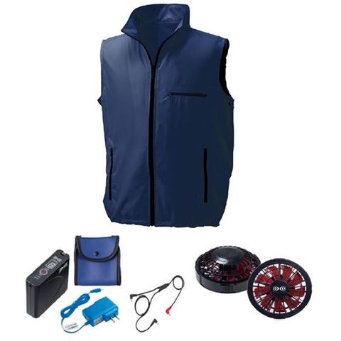 KU92100 空調服 R 綿・ポリ混紡 フルハーネス仕様 FAN2200G・RD9261・LISUPER1セット シルバー 5L KU92100 空調服 R 綿・ポリ混紡 フルハーネス仕様 FAN2200G・RD9261