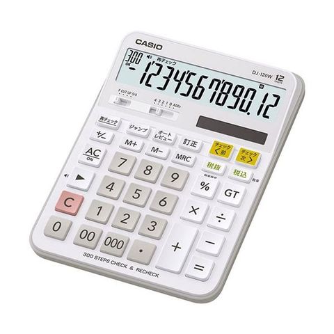 カシオ計算機 CASIO チェック検算電卓 デスクタイプ12桁 DJ-120W-N 【同梱不可】【代引不可】[▲][TP]