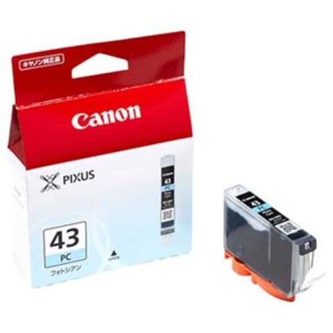 業務用 まとめ買い キヤノン Canon インクタンク BCI-43PC フォトシアン 6380B001 1個 【×10セット】 パソコン 周辺機器  プリンター【同梱不可】【代引不可】[▲][TP]