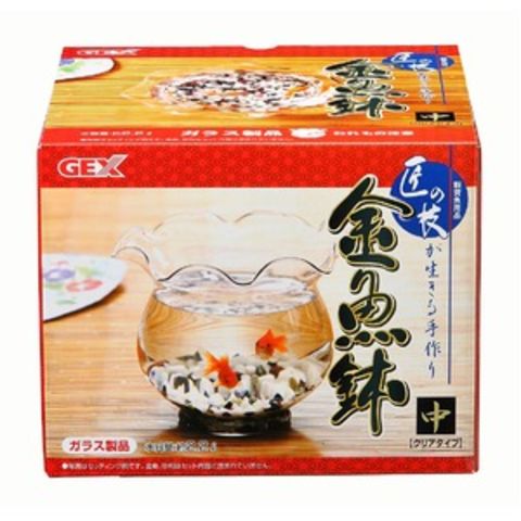 GEX（ジェックス） 匠の技が生きる金魚鉢 中 （水槽用金魚鉢） ペット用品 【同梱不可】【代引不可】[▲][TP]