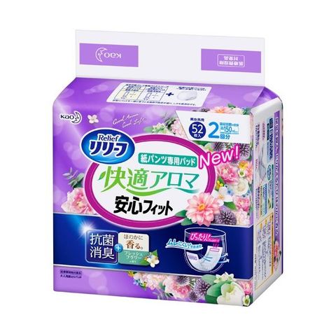 まとめ買い 花王 リリーフ 紙パンツ専用 快適アロマ 安心フィット 1パック(52枚) 【×5セット】 【代引不可】【同梱不可】[▲][TP]