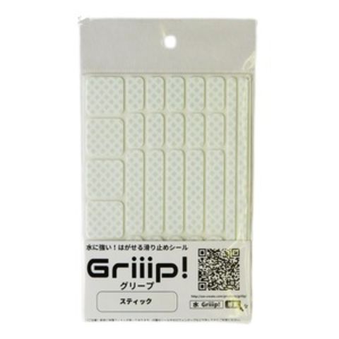 滑り止めシール Griiip! スティックタイプ ホワイト G123-SL01WH【同梱