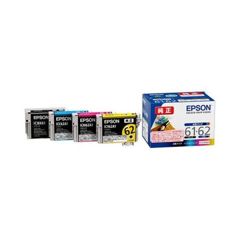 純正品 EPSON インクジェットカートリッジIC4CL6162A 4色 【同梱不可