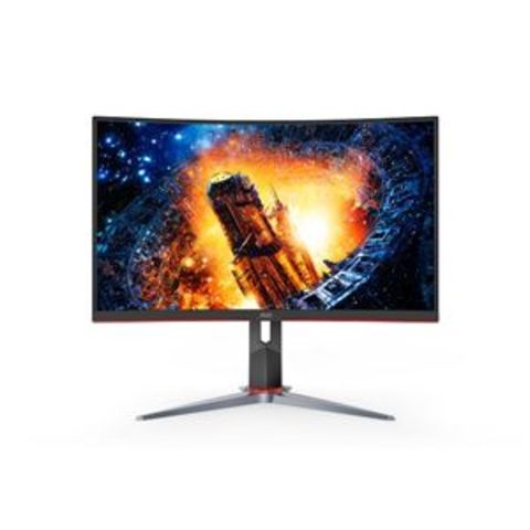 AOC 23.6型ワイド 165Hz対応 ゲーミング曲面 液晶ディスプレイ ブラック（FHD/DP/HDMI/D-Sub/昇降/スウィーベル）  C24G2/11【同梱不可】【代引不可】[▲][TP]