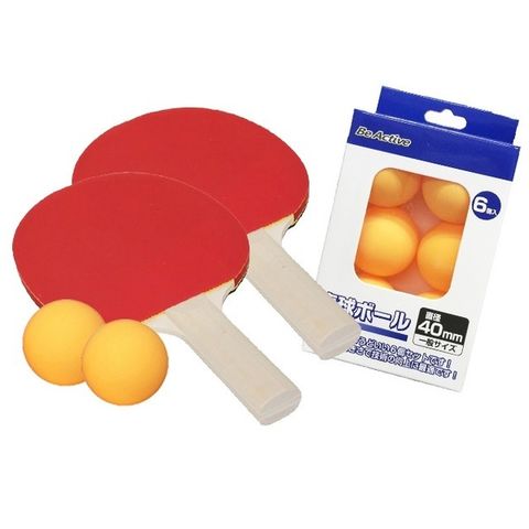卓球ラケット シェイク型2本＆卓球ボールセット 【代引不可】【同梱