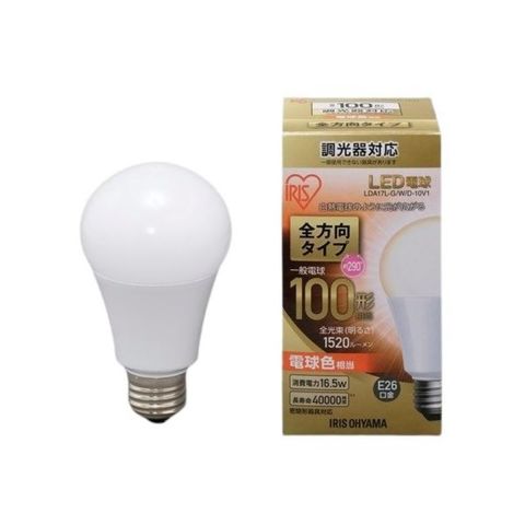 アイリスオーヤマ LED電球100WE26全方電球 LDA17L-G／W／D-10V1 【同梱不可】【代引不可】[▲][TP]