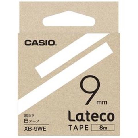 まとめ買い カシオ計算機 ラテコ専用テープXB-9WE 白に黒文字（×30