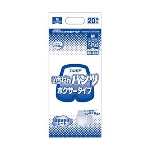 まとめ買い カミ商事 エルモア いちばん パンツボクサータイプ M 1パック（20枚）【×10セット】 【同梱不可】【代引不可】[▲][TP]