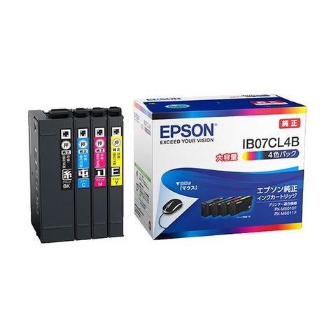 【純正品】 EPSON(エプソン) IB07CL4B インクパック 4色(ブラック・シアン・マゼンタ・イエロー) 大容量  【同梱不可】【代引不可】[▲][TP]