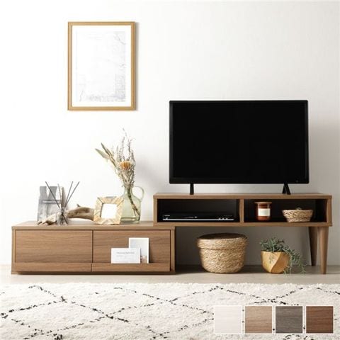 キャスター付き 120 木製テレビボード ローボード