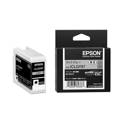 まとめ買い 【純正品】 EPSON(エプソン) ICLGY97 インクカートリッジ ライトグレー 【×3セット】 【同梱不可】【代引不可】[▲][TP]