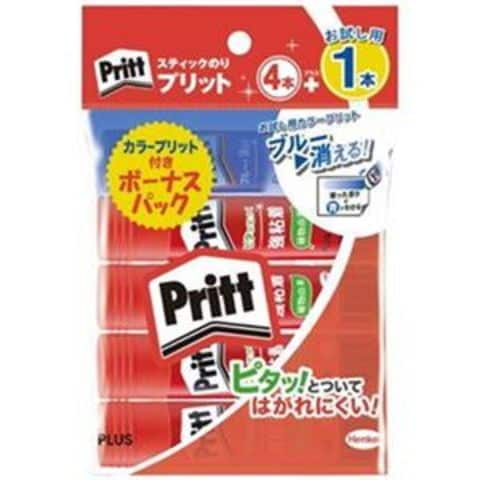 まとめ買い プラス プリットR セリース 強粘着4P+カラー1P【×50セット 業務用】 【同梱不可】【代引不可】[▲][TP]