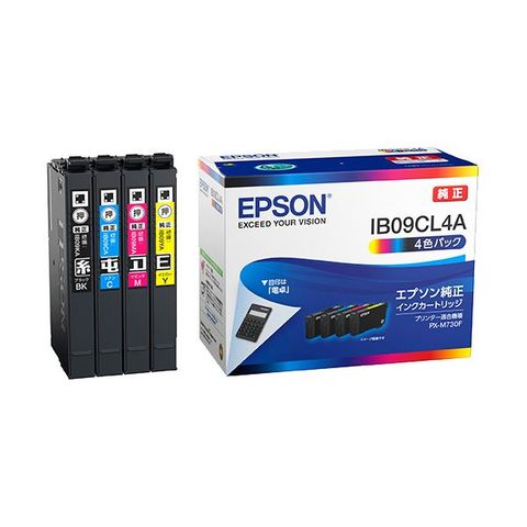 純正品】 EPSON(エプソン) IB09CL4A インクパック 4色(ブラック