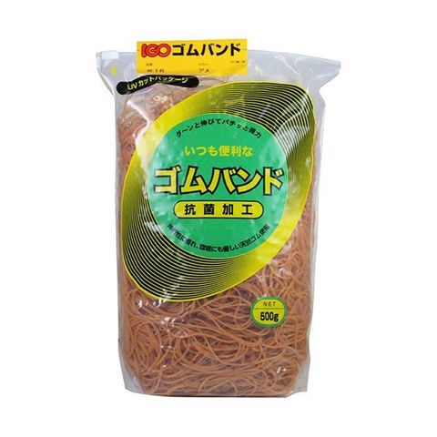 （まとめ）アイジーオー ゴムバンド #16 アメ色500g #16-A-M 1袋【×3セット】 【同梱不可】【代引不可】[▲][TP]