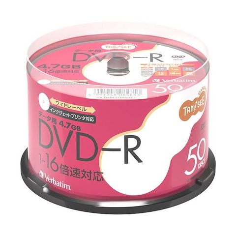 まとめ買い TANOSEE バーベイタム データ用DVD-R 4.7GB 1-16倍速 ホワイトワイドプリンタブル スピンドルケース  DHR47JP50T2 1パック(50枚) 【×3セット】 【代引不可】 【同梱不可】[▲][TP]