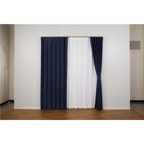 タブレット 1級遮光 防炎 ドレープカーテン/遮光カーテン 〔幅150×丈