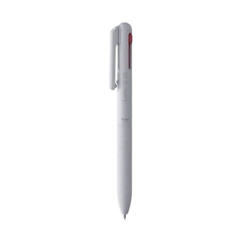 まとめ買い ぺんてる 3色ボールペン Calme 0.5mm グレイッシュホワイト BXAC35W 【×50セット】  【同梱不可】【代引不可】[▲][TP]