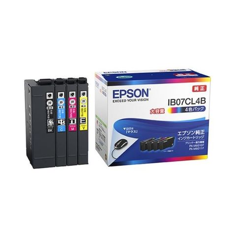 純正品 EPSON インクパック 4色パック 大容量 IB07CL4B 【同梱不可