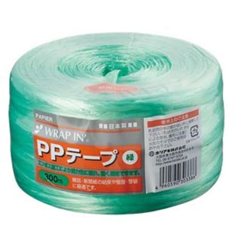 まとめ買い 司化成工業 ペッピーロープ 白/緑 PY-15-300 1巻 【×3