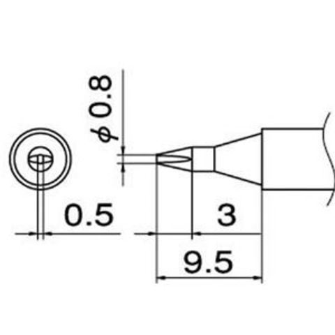 白光 T12-D08 こて先／0.8D型【同梱不可】【代引不可】[▲][TP]