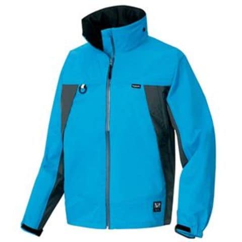 アイトス 全天候型ジャケット3層ミニリップ ブルー×チャコール Lサイズ