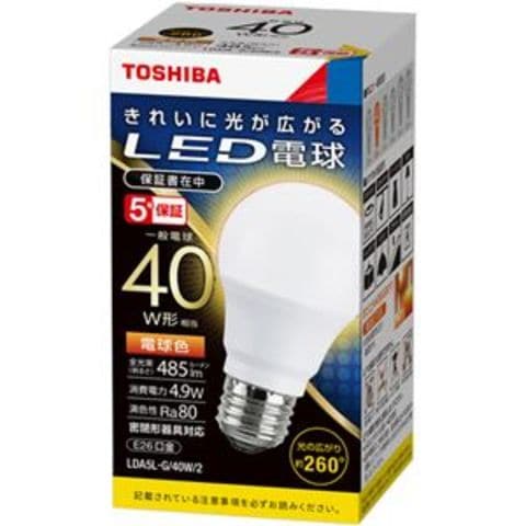 まとめ買い 業務用 東芝ライテック LED電球 一般電球形 E26口金 4.9W