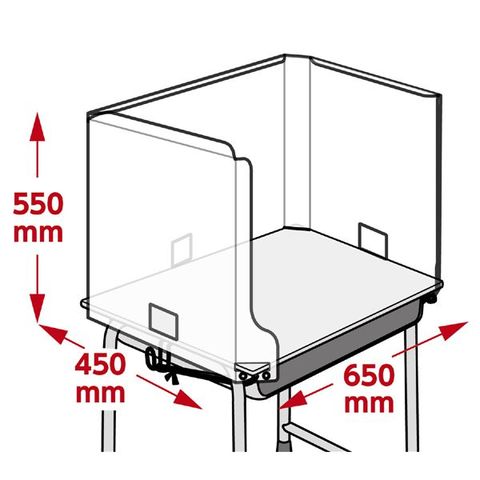 まとめ買い 新JIS規格対応 学校机用 飛沫防止ガード 650×450×550mm