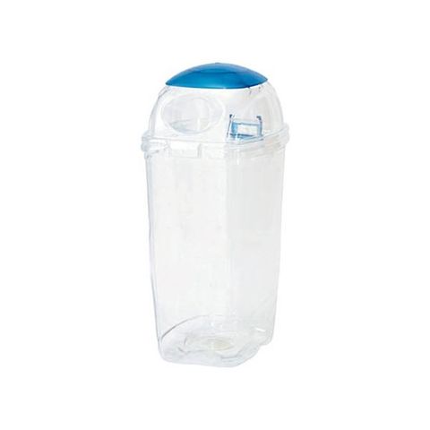 積水テクノ成型 透明エコダスター(本体・フタセット) #60 ビン用 ブルー TPDR6B 1個 【代引不可】【同梱不可】[▲][TP]